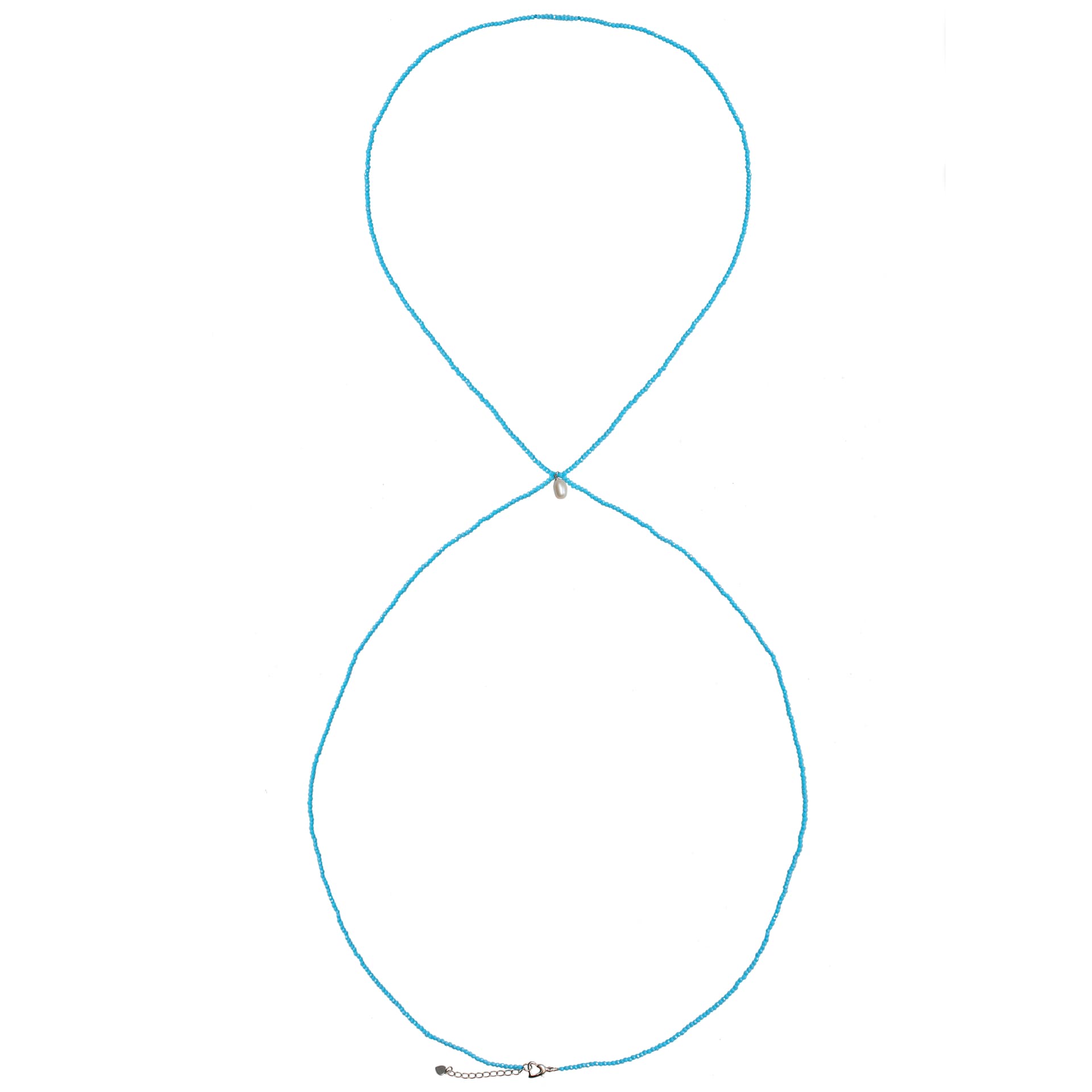 Колье из стали с ювелирным стеклом