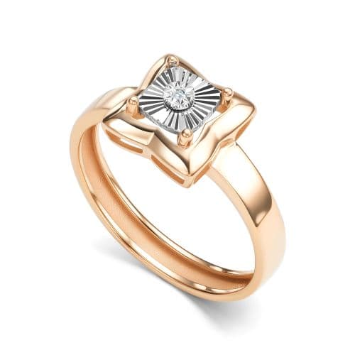 Кольцо из золота 585 с бриллиантами