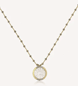 Колье из серебра 925 с перламутром