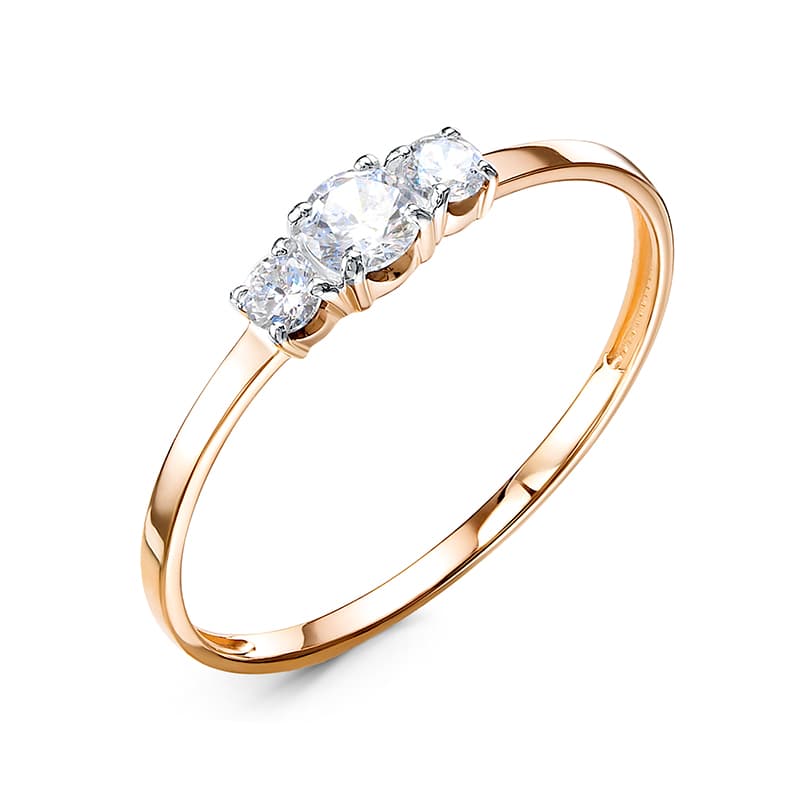 Кольцо из золота 585 с фианит