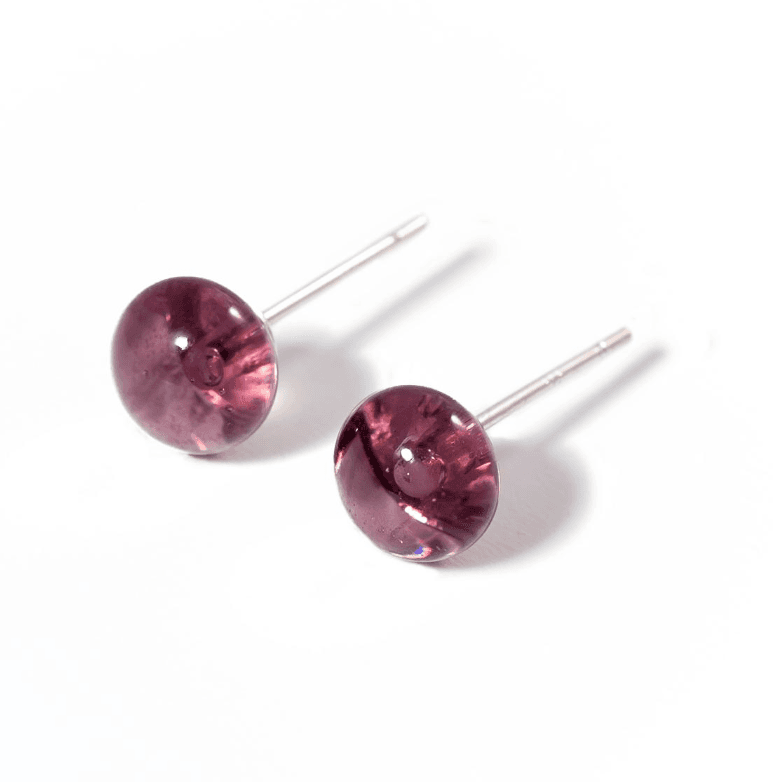 Серьги из латуни с ювелирным стеклом