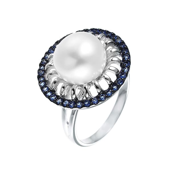 Кольцо из серебра 925 с жемчугом