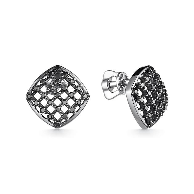 Серьги из золота 585 с бриллиантом