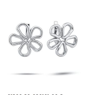 Серьги из серебра 925 без вставки