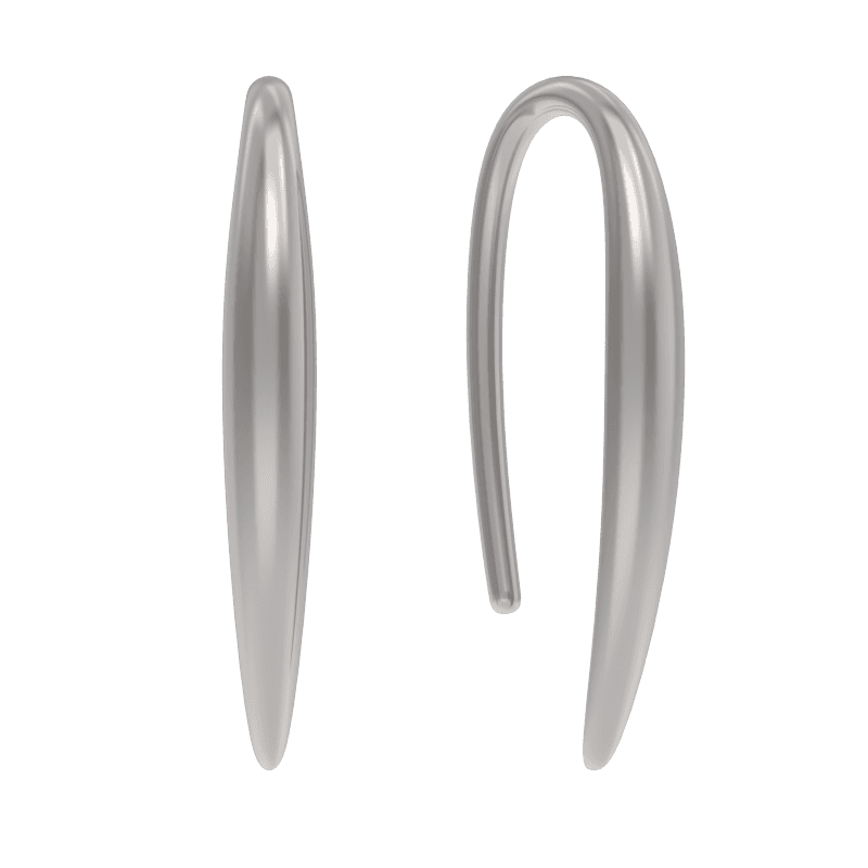 Серьги из серебра 925 без вставки