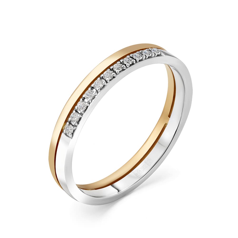 Кольцо из золота 585 с бриллиантами