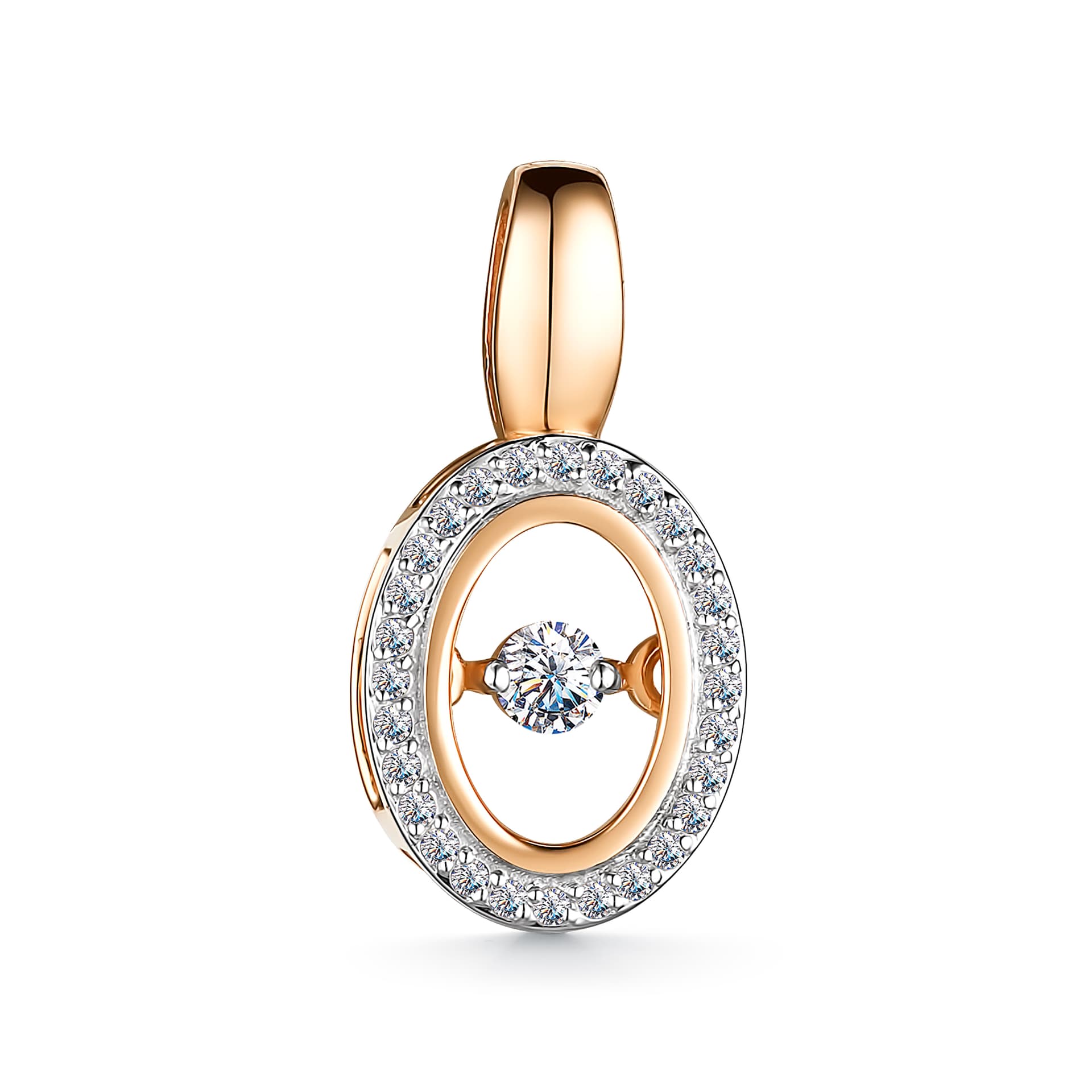 Подвеска из золота 585 с бриллиантом