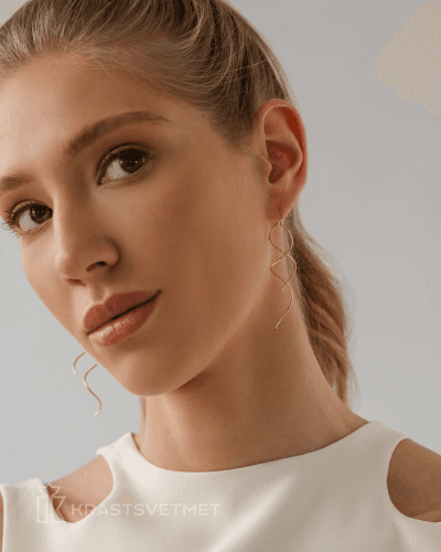 Серьги из золота без вставки