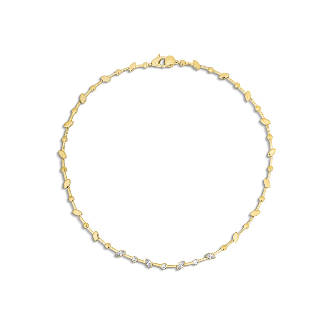 Колье из серебра 925 с фианитами