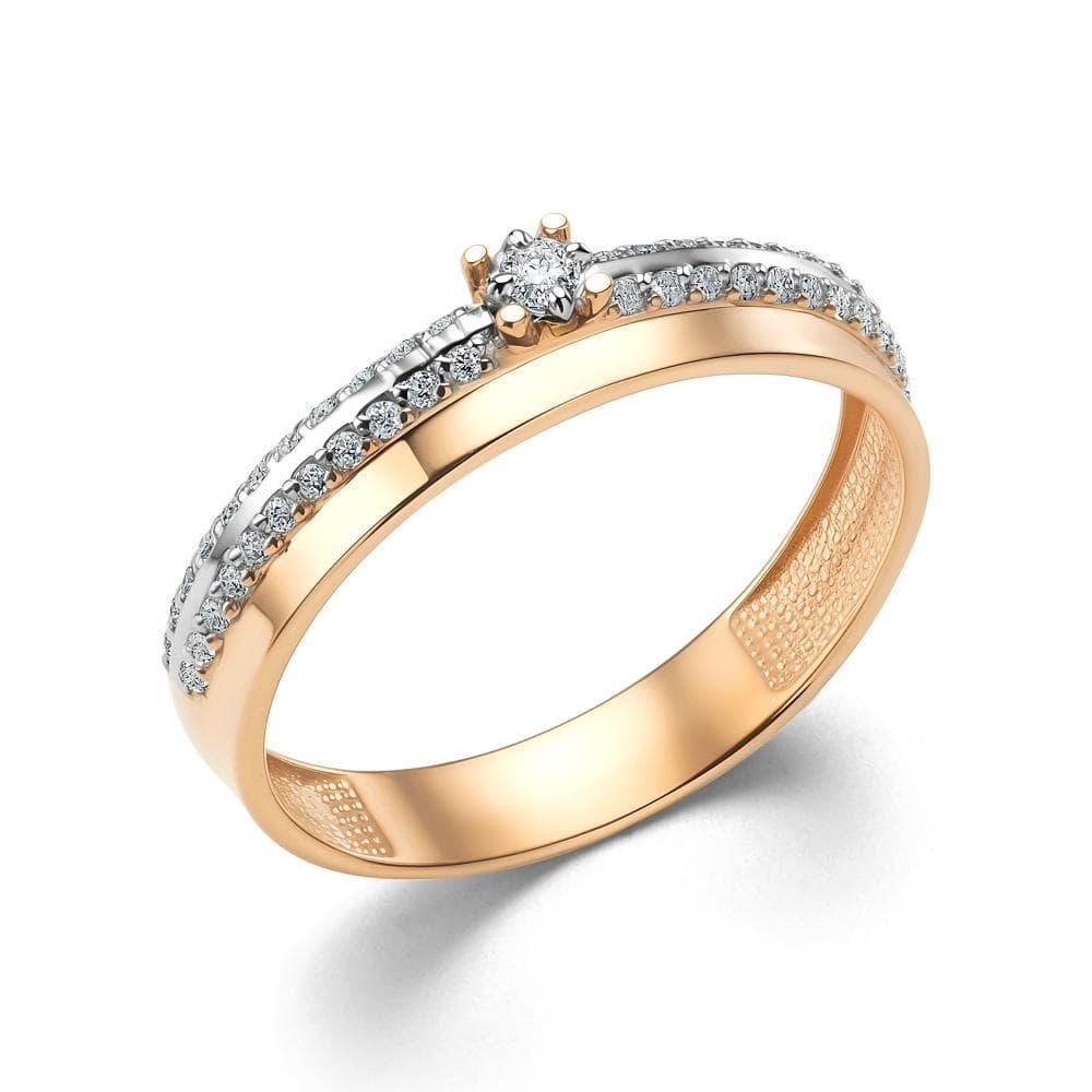 Кольцо из золота 585 с бриллиант