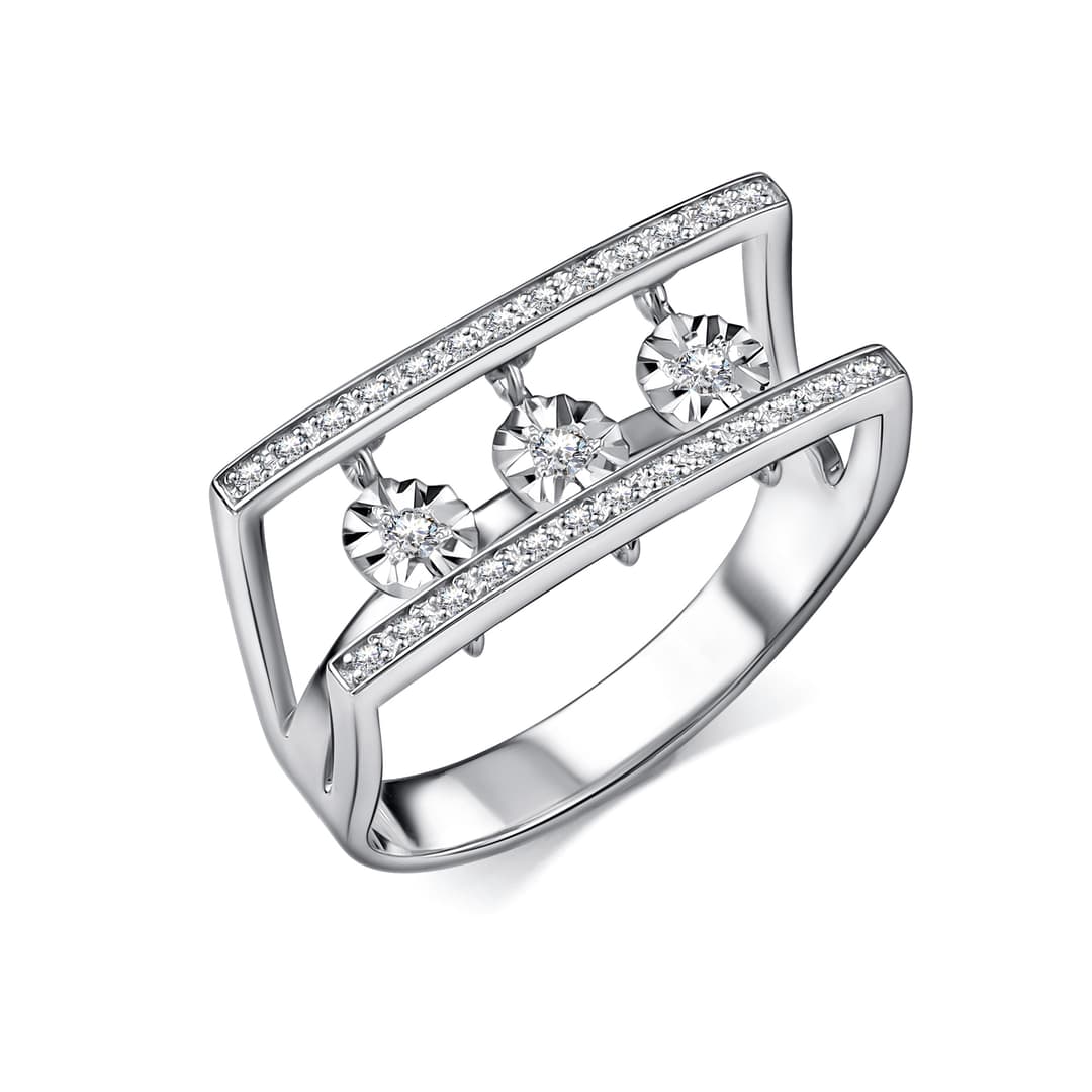 Кольцо из золота 585 с  бриллиантом