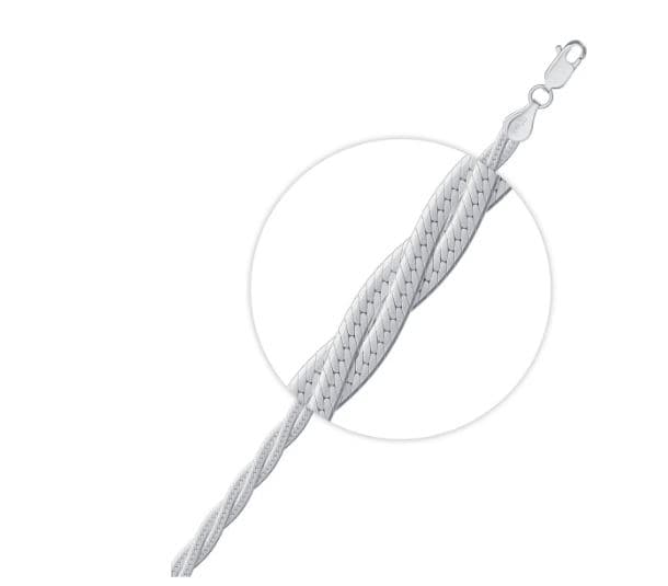 Цепь полновесная из серебра 925 без вставки