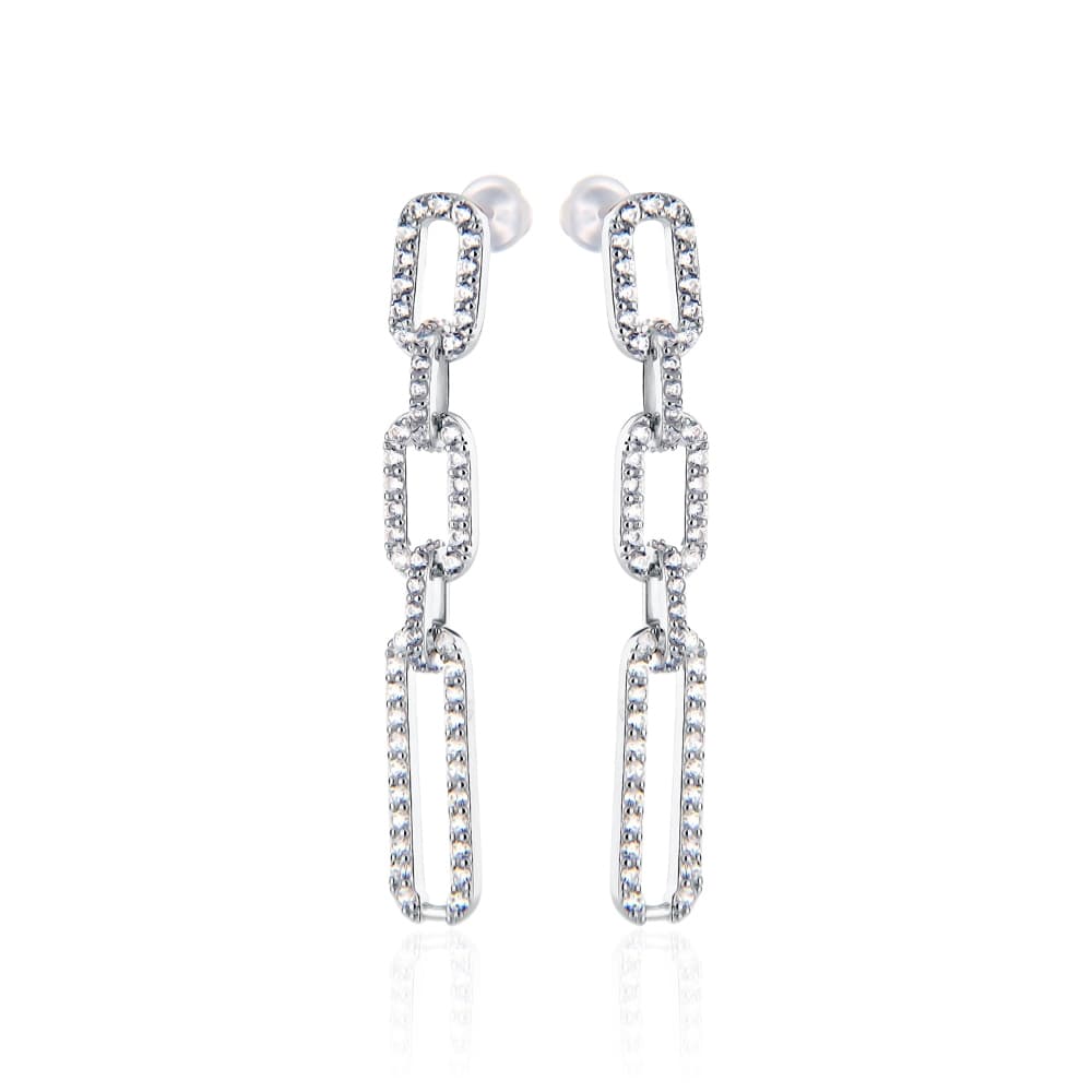 Серьги из серебра 925 с кубическим цирконием