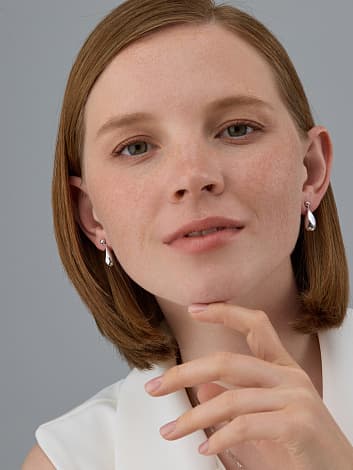 Серьги из серебра 925 без вставки