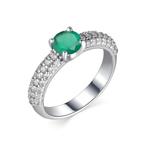 Кольцо из серебра 925 с агатом