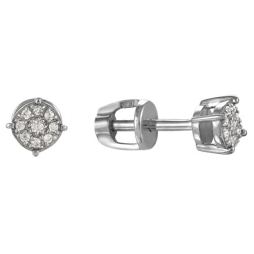 Серьги из серебра 925 с фианитами