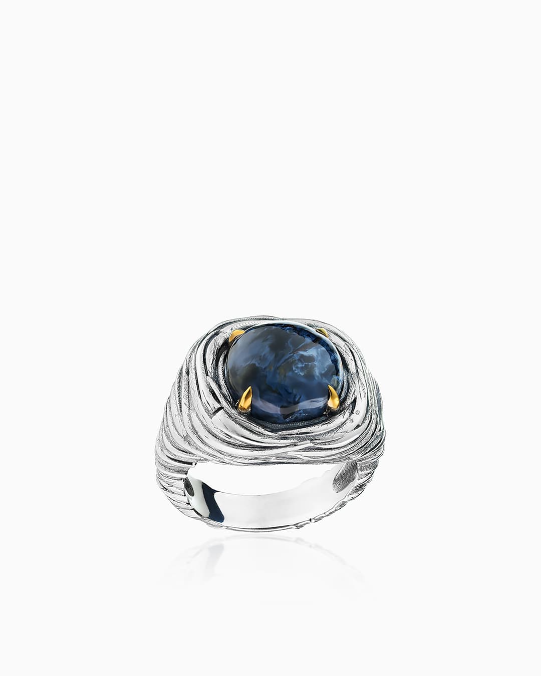 Кольцо из серебра 925 с питерситами