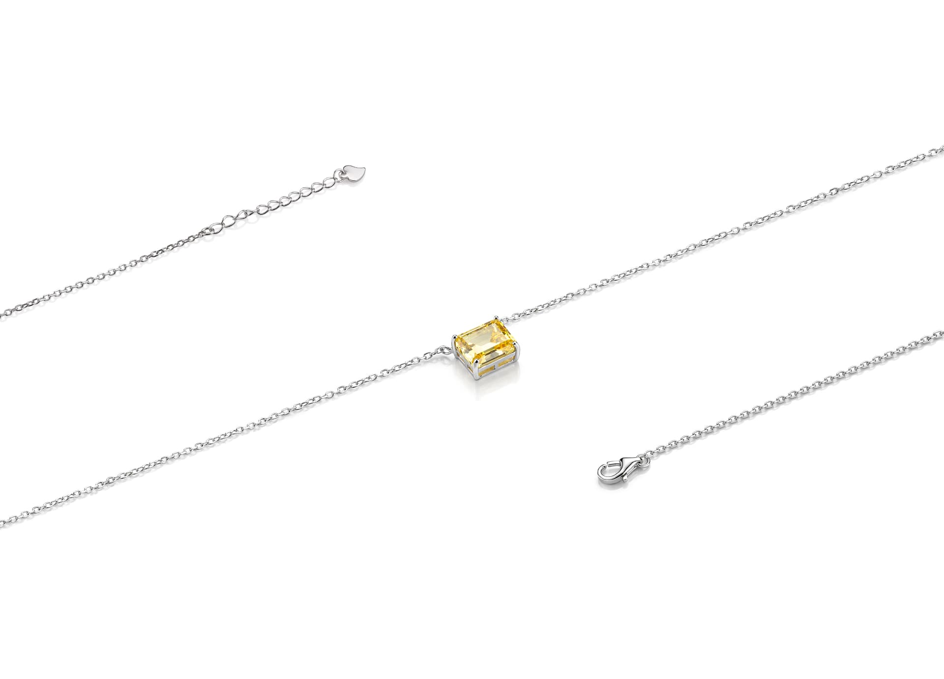 Колье из серебра 925 с кубическим цирконием
