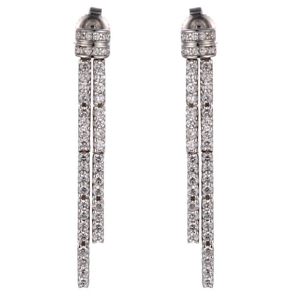 Серьги из серебра 925 с фианитами