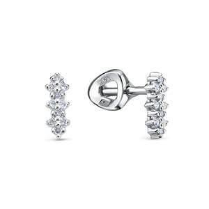 Серьги из золота 585 с бриллиантом