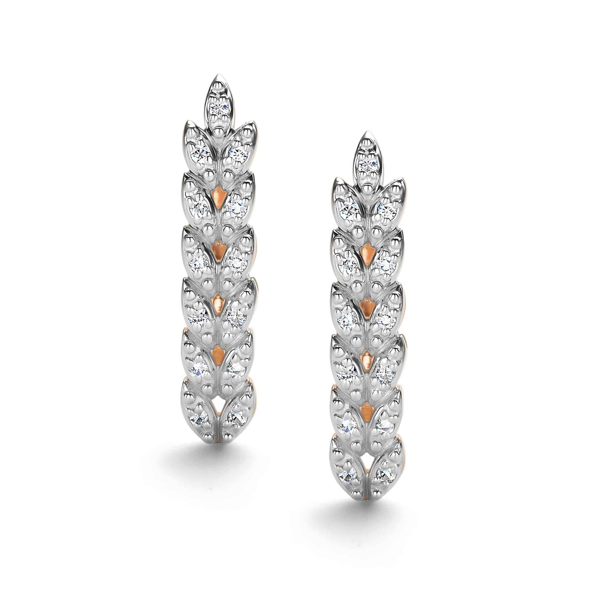 Серьги из золота 585 с  бриллиантом