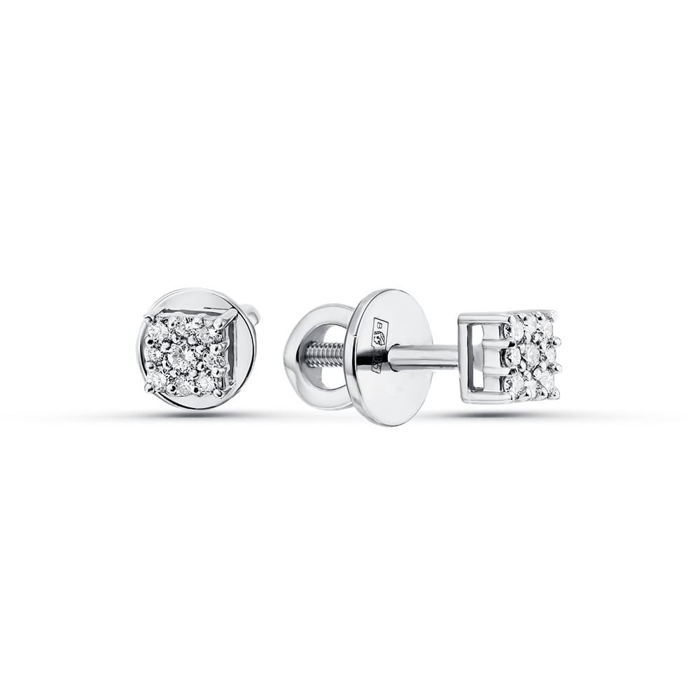 Серьги из золота 585 с  бриллиантом