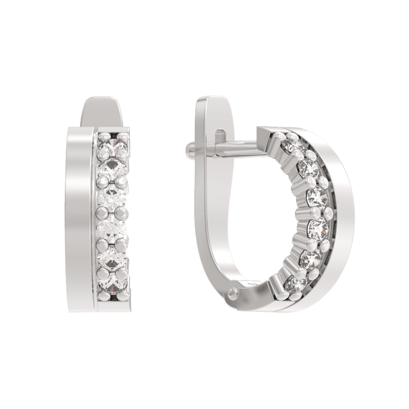 Серьги из серебра 925 с фианитами