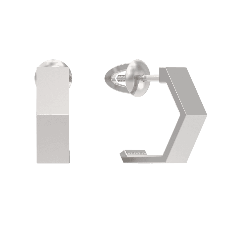 Серьги из серебра 925 без вставки