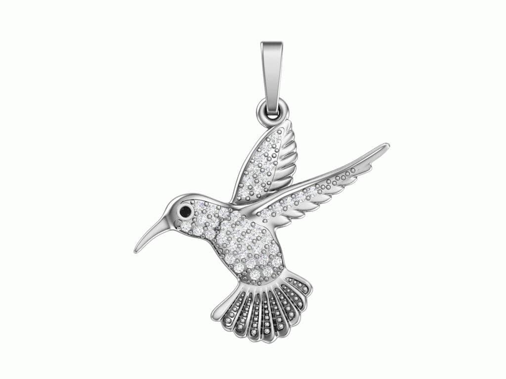 Подвеска из серебра 925 с фианитом