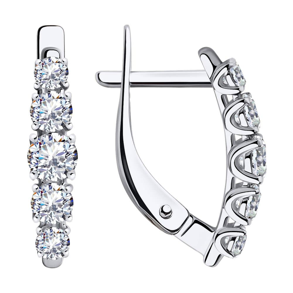 Серьги из Золота 585 с фианитами