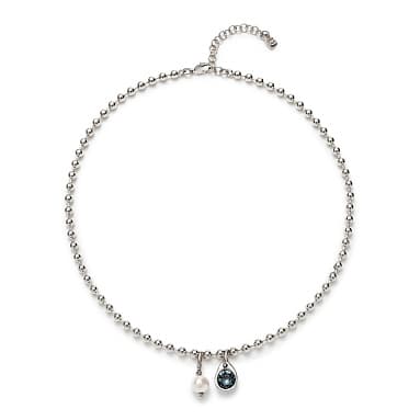 Колье из бижутерный сплава с кристаллами swarovski