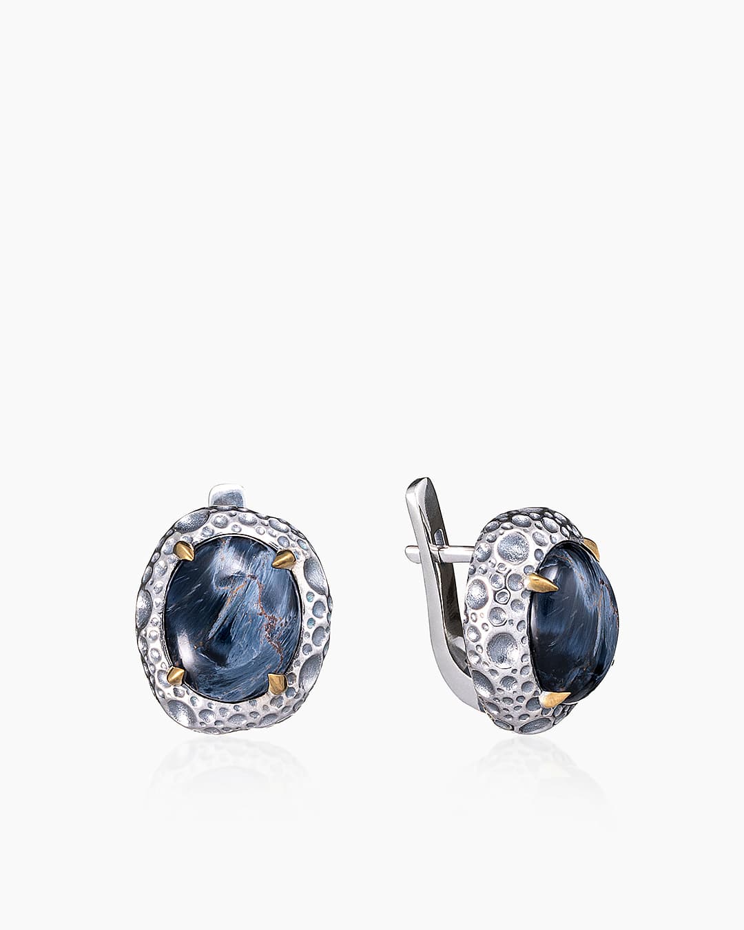 Серьги из серебра 925 с питерситами
