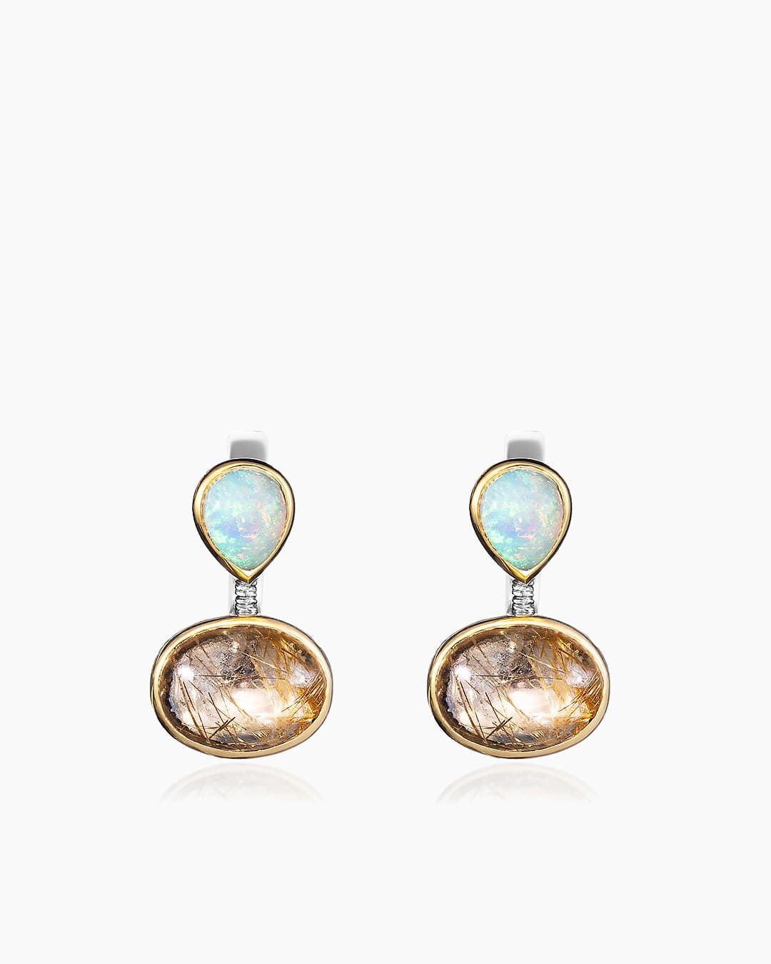 Серьги из серебра 925 с петерсит