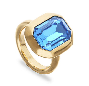 Кольцо из стали с цирконами