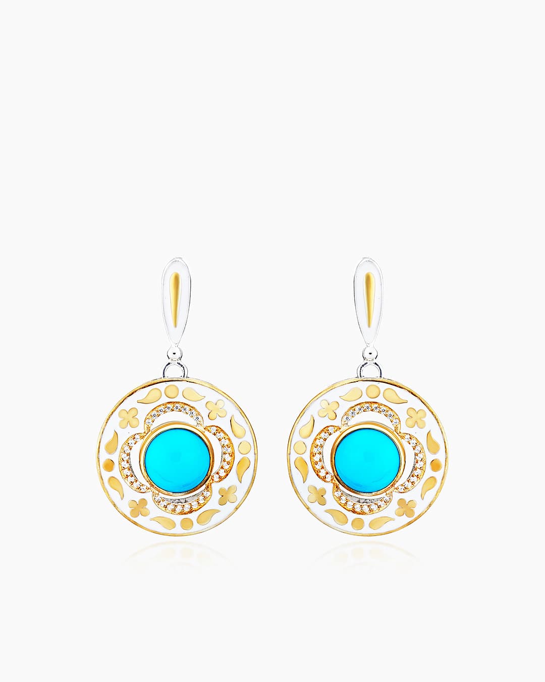 Серьги из серебра 925 с бирюзой