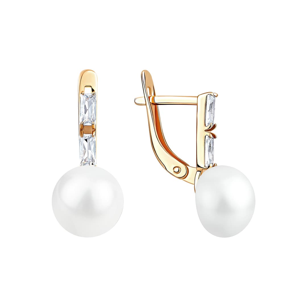 Серьги из золота 585 с жемчугом