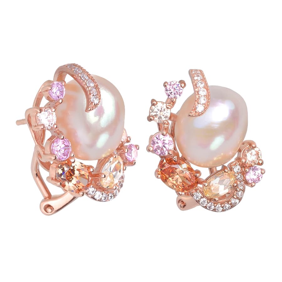 Серьги из серебра 925 с жемчугом