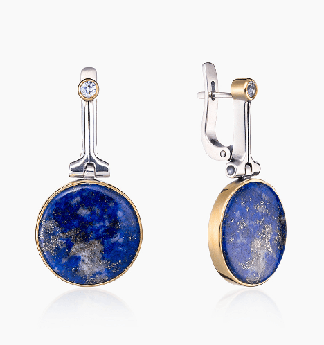 Серьги из серебра 925 с лазуритом