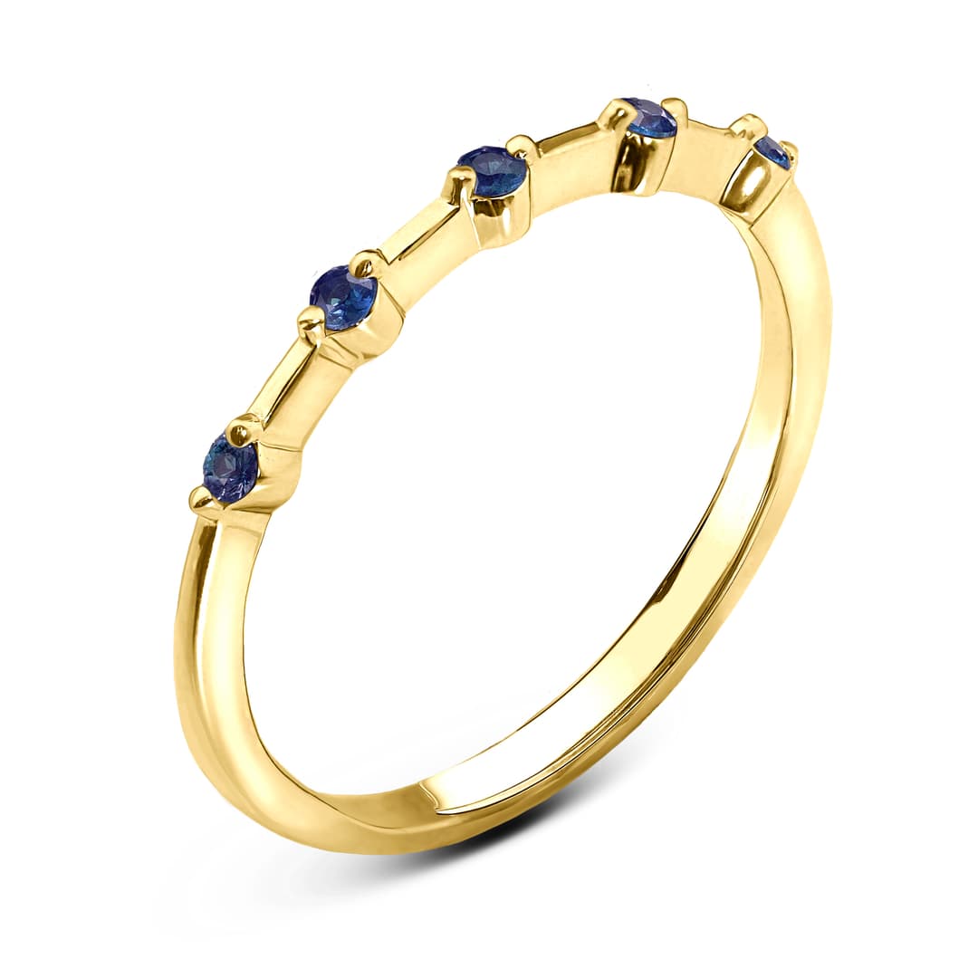 Кольцо из золота 585 с сапфиром