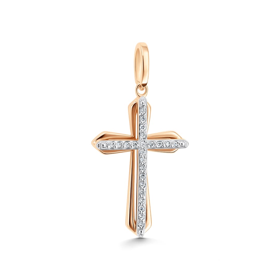 Подвеска из золота 585 с бриллиантами