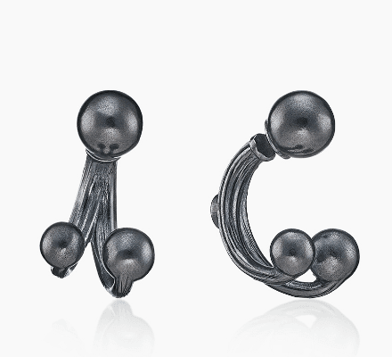 Серьги из серебра 925 с без вставки