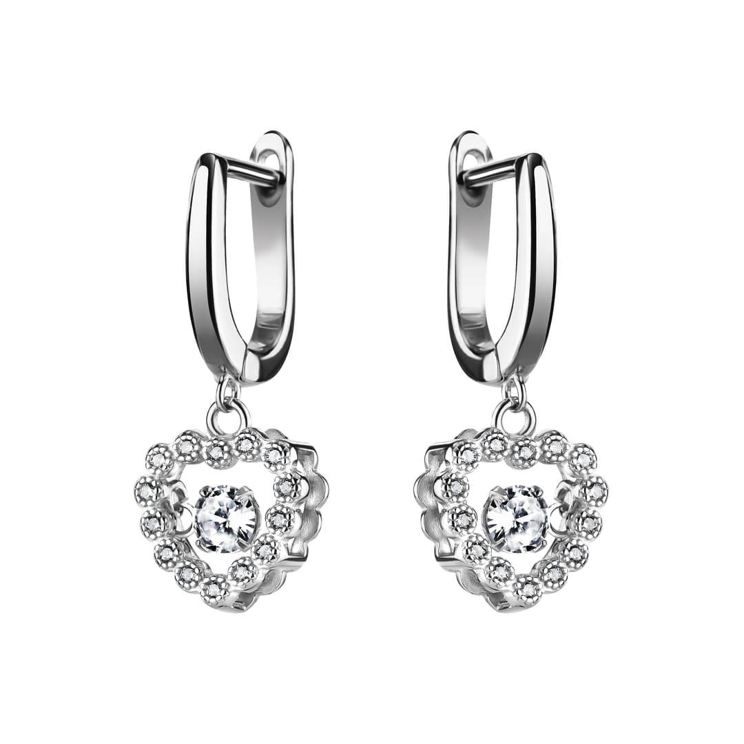 Серьги из серебра 925 с фианит