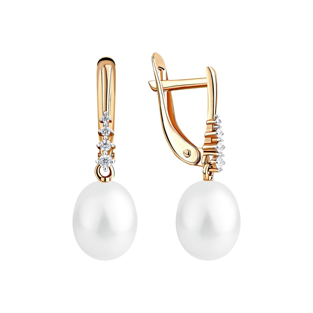 Серьги из золота 585 с жемчугом