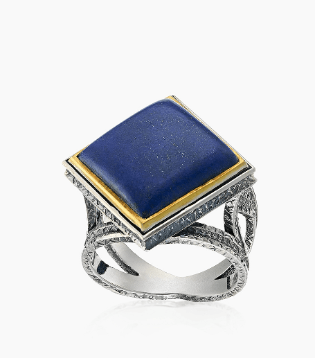 Кольцо из серебра 925 с лазуритом