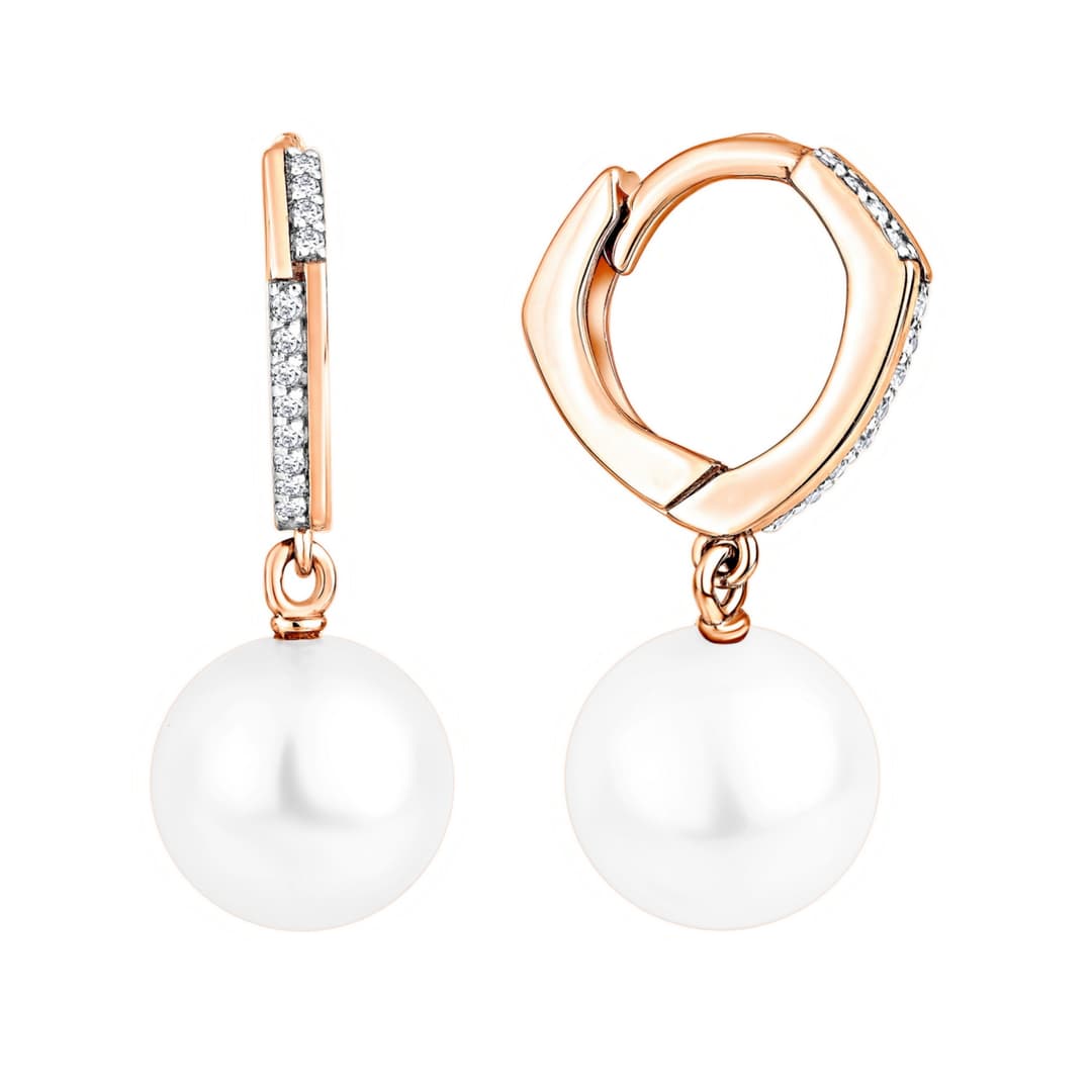 Серьги из золота 585 с жемчугом