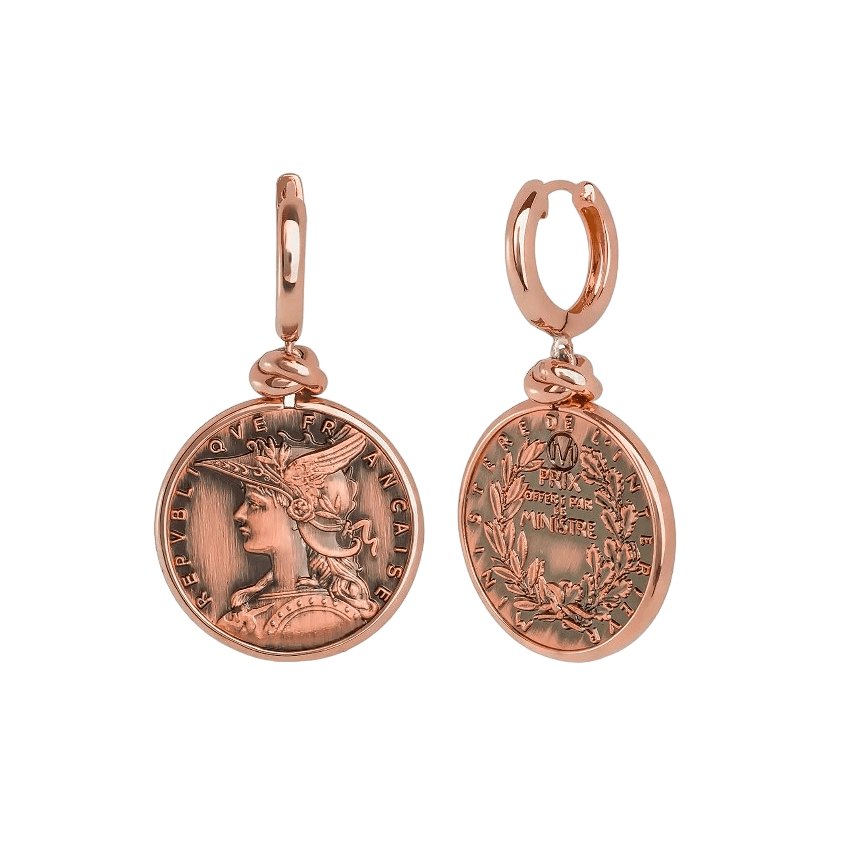 Серьги из бижутерный сплава без вставки