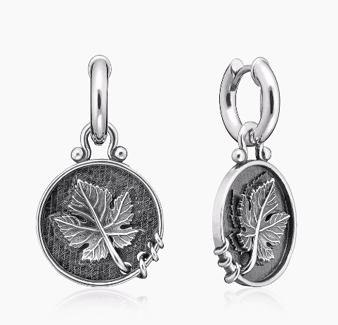 Серьги из серебра 925 с без вставки