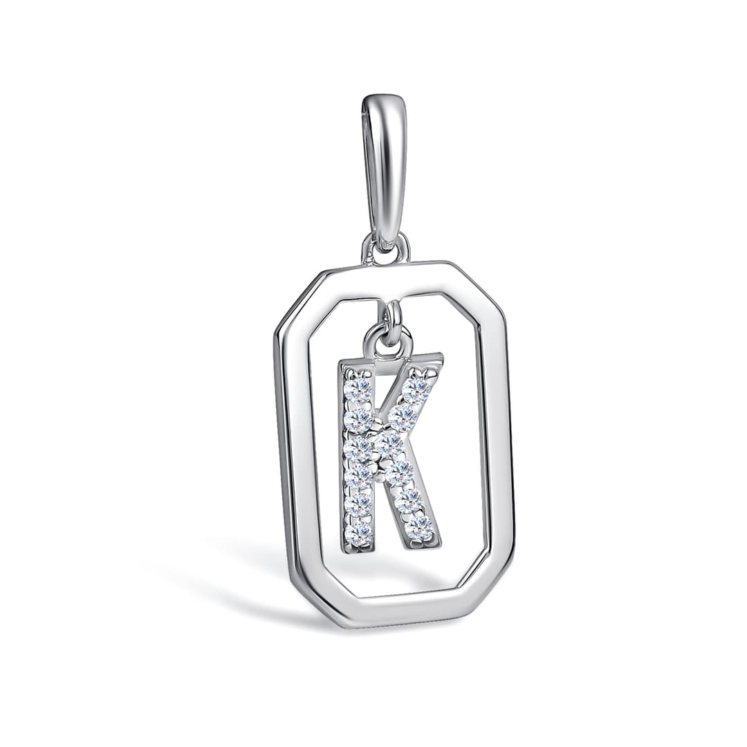 Подвеска из серебра 925 с фианитами