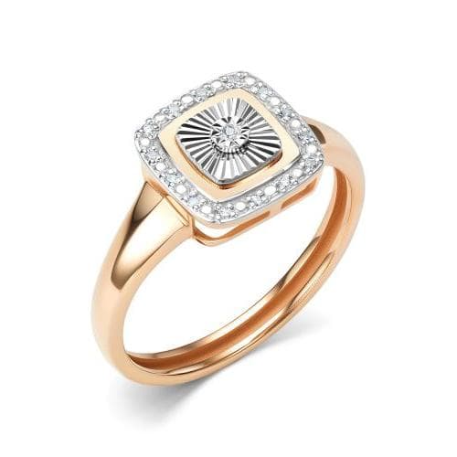 Кольцо из золота 585 с бриллиантами