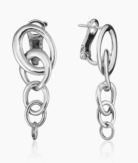 Серьги из серебра 925 с без вставки